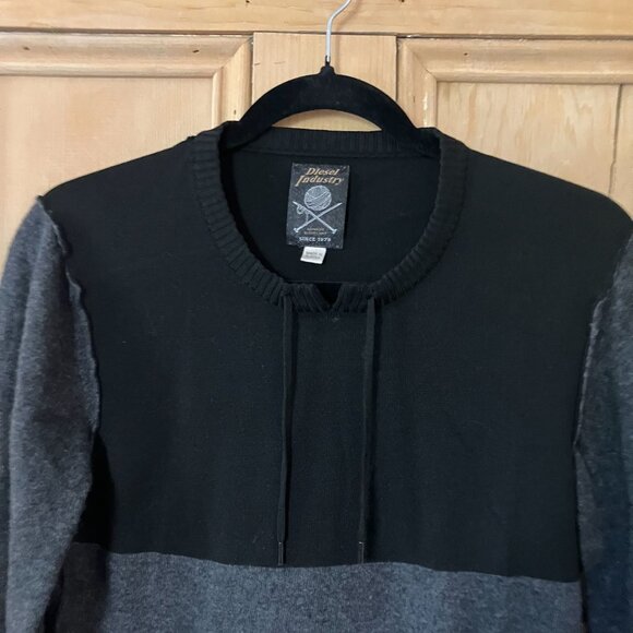 Diesel Industry Womens Colorblock Wool Designer Sweater Size Small Gray FA EXC - Picture 4 of 11